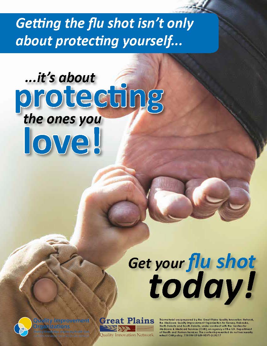 Protect the ones you love, flu poster