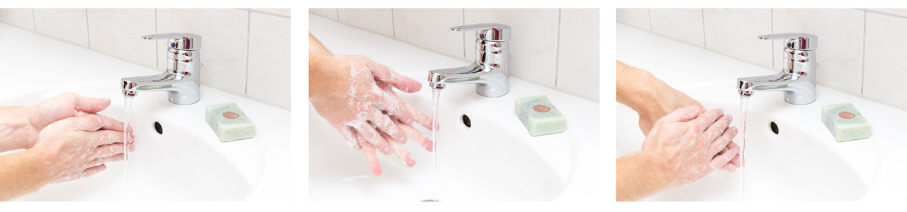 Washing Hands 3 panes