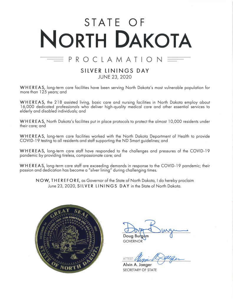 North Dakota Silver Linings Day June 23 2020
