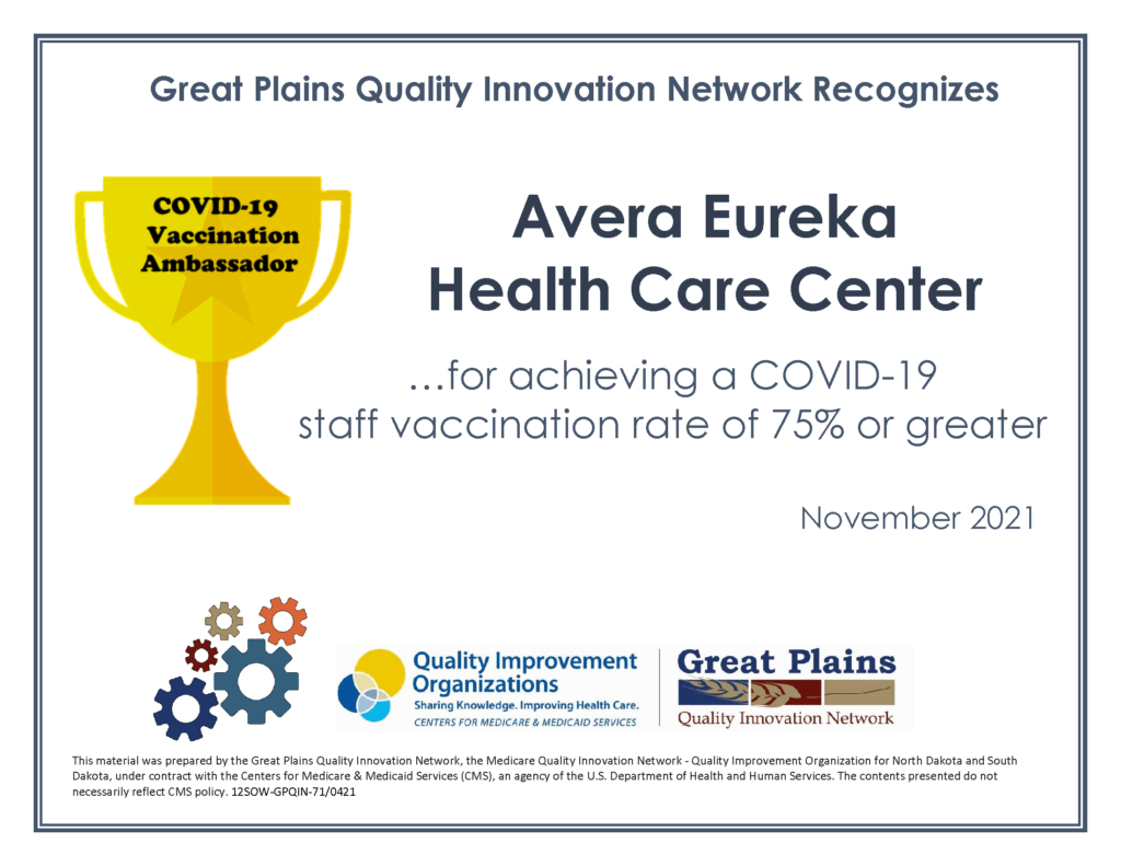 Avera Eureka Health Care Center Certificate